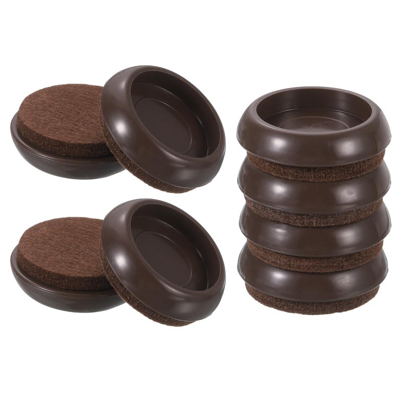 uxcell Furniture Pads, 8 Pcs 1-1/4"" Furniture Moving Pads Round Chair Legs Floors Protectors with Felt for Carpet Hardwood Floor Heavy Furniture - Image 1